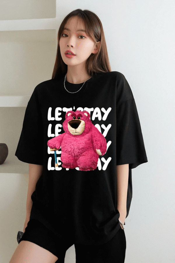 Unisex Local Brand Boxy Fit T-Shirt Printed with Lotso Bear – LET'S STAY - Image 2