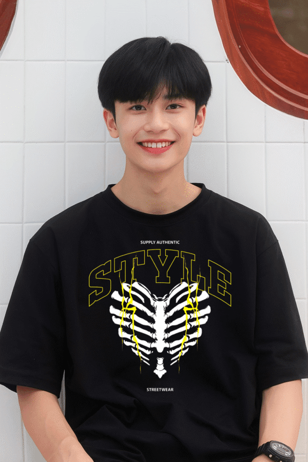 Unisex Local Brand Boxy Fit T-Shirt Printed with STYLE - Image 3