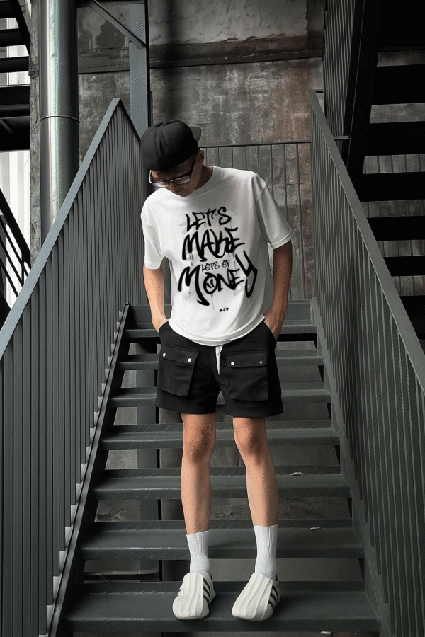 Unisex Local Brand Boxy Fit T-Shirt Printed with LET’S MAKE MONEY