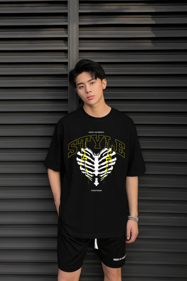 Unisex Local Brand Boxy Fit T-Shirt Printed with STYLE - Image 4