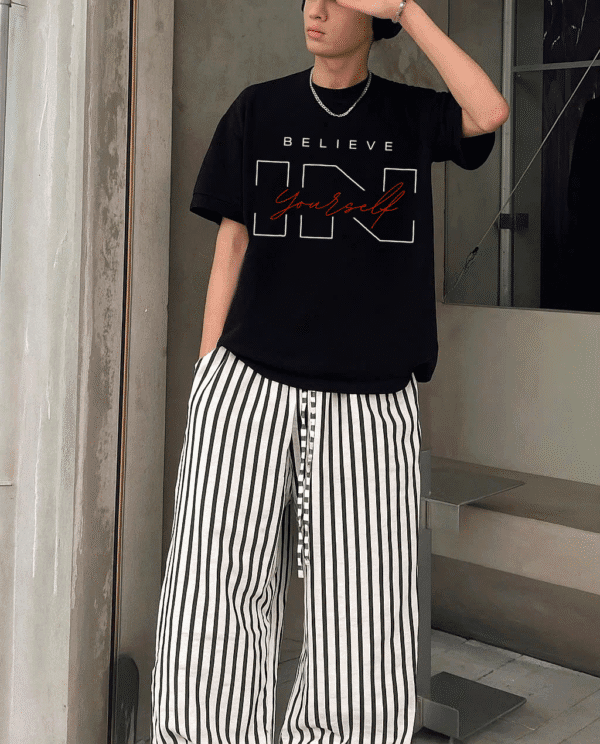 Unisex Local Brand Boxy Fit T-Shirt Printed with Believe In Yourself - Image 3