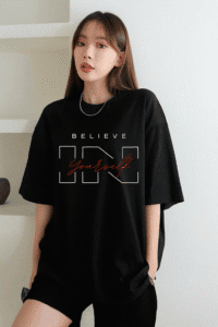 Boxy Fit T-Shirt D&P Apparel 35 Believe In Yourself print