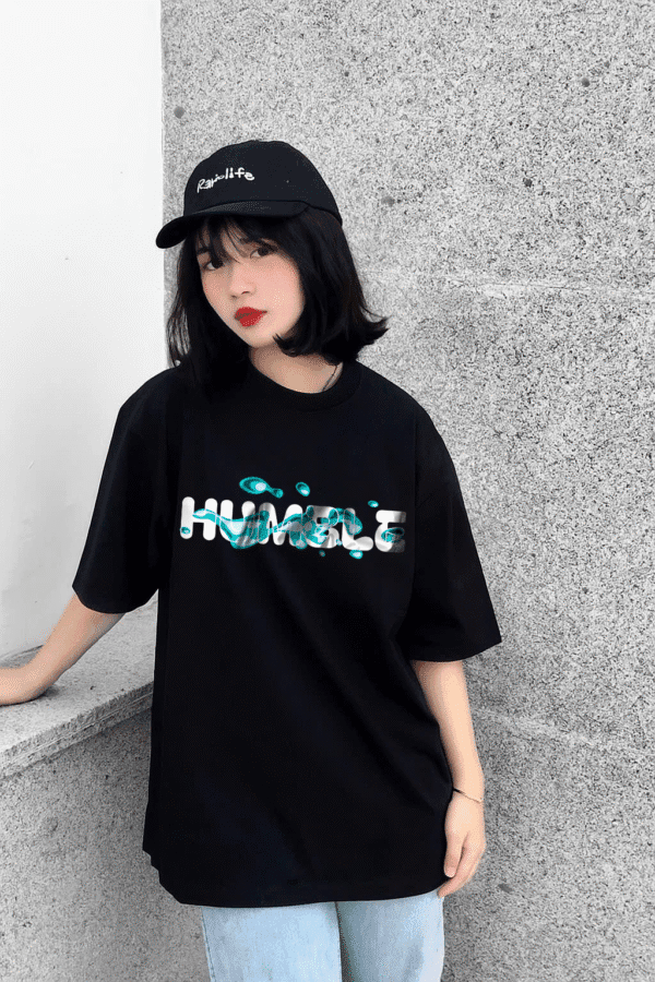 Unisex Local Brand Boxy Fit T-Shirt Printed with HUMBLE - Image 3