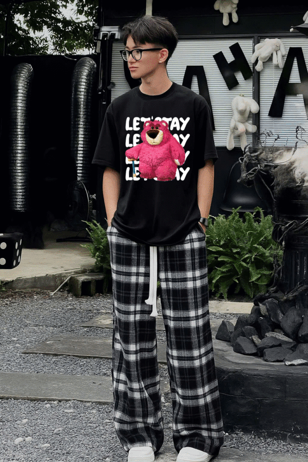 Unisex Local Brand Boxy Fit T-Shirt Printed with Lotso Bear – LET'S STAY - Image 4