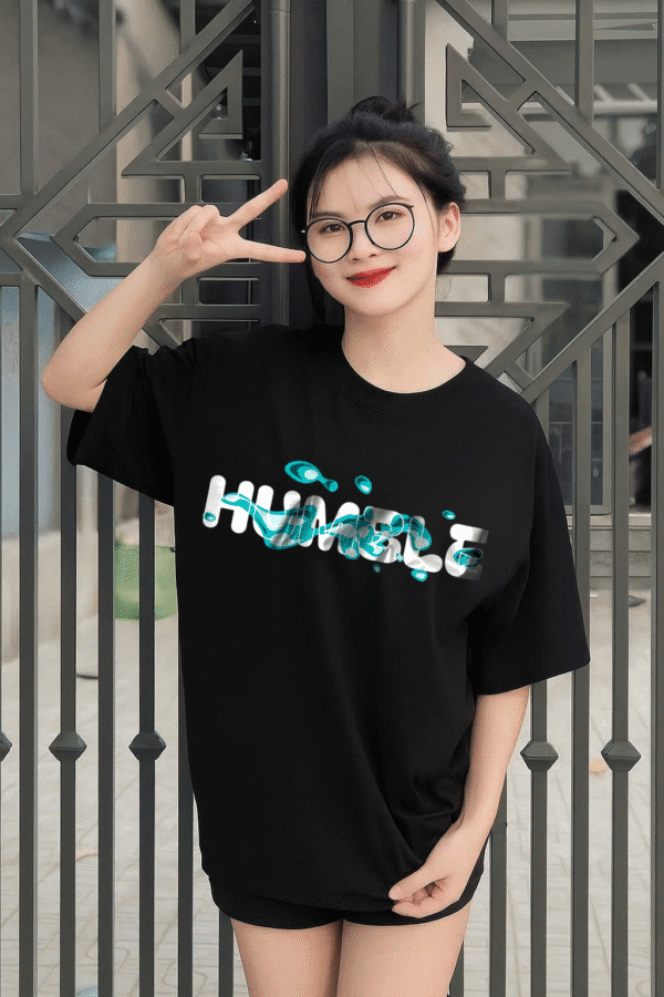 Unisex Local Brand Boxy Fit T-Shirt Printed with HUMBLE - Image 5