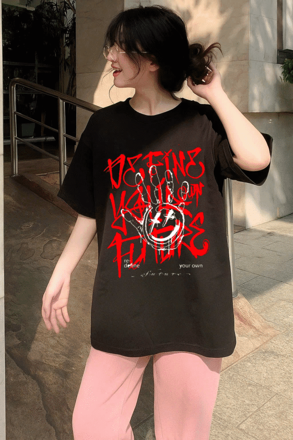 Unisex Local Brand Boxy Fit T-Shirt Printed with DEFINE FUTURE - Image 4