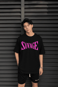 Boxy Fit T-Shirt Local Brand D&P Apparel 35 with SAVAGE print
