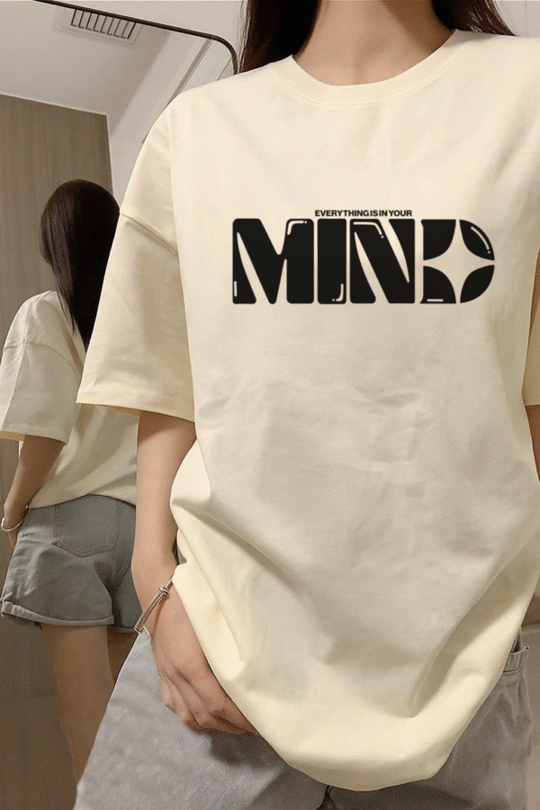 Unisex Local Brand Boxy Fit T-Shirt Printed with Everything Is In Your Mind - Image 2