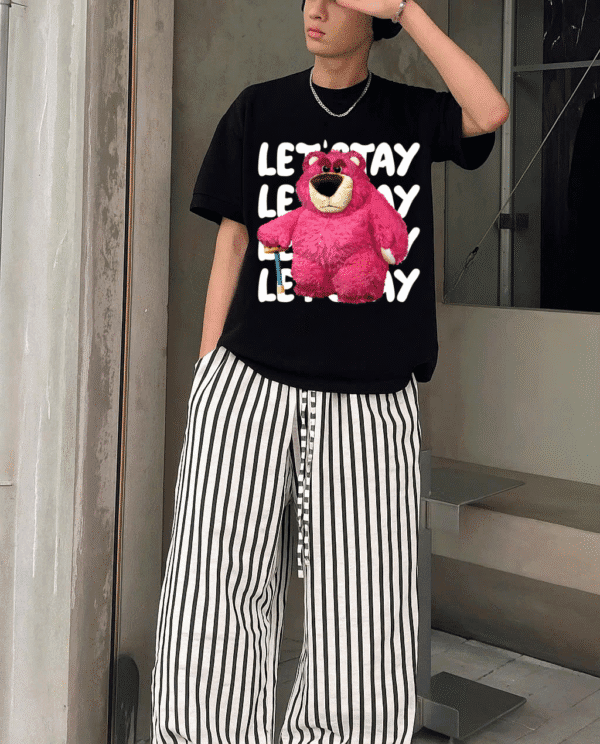 Unisex Local Brand Boxy Fit T-Shirt Printed with Lotso Bear – LET'S STAY - Image 5