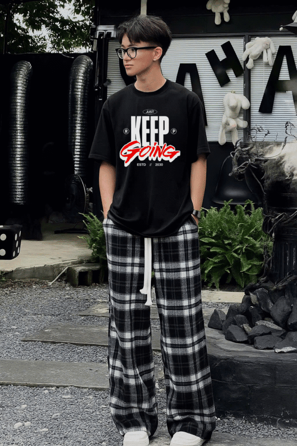 Unisex Local Brand Boxy Fit T-Shirt Printed with Keep Going - Image 2